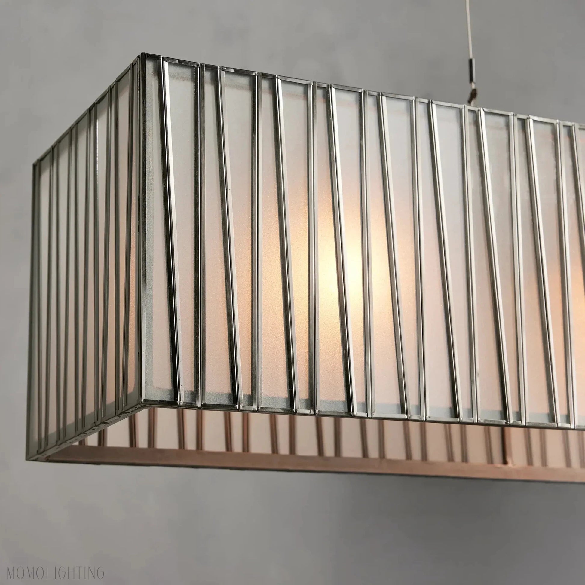 Art Glass Jeunet Rectangular Chandelier