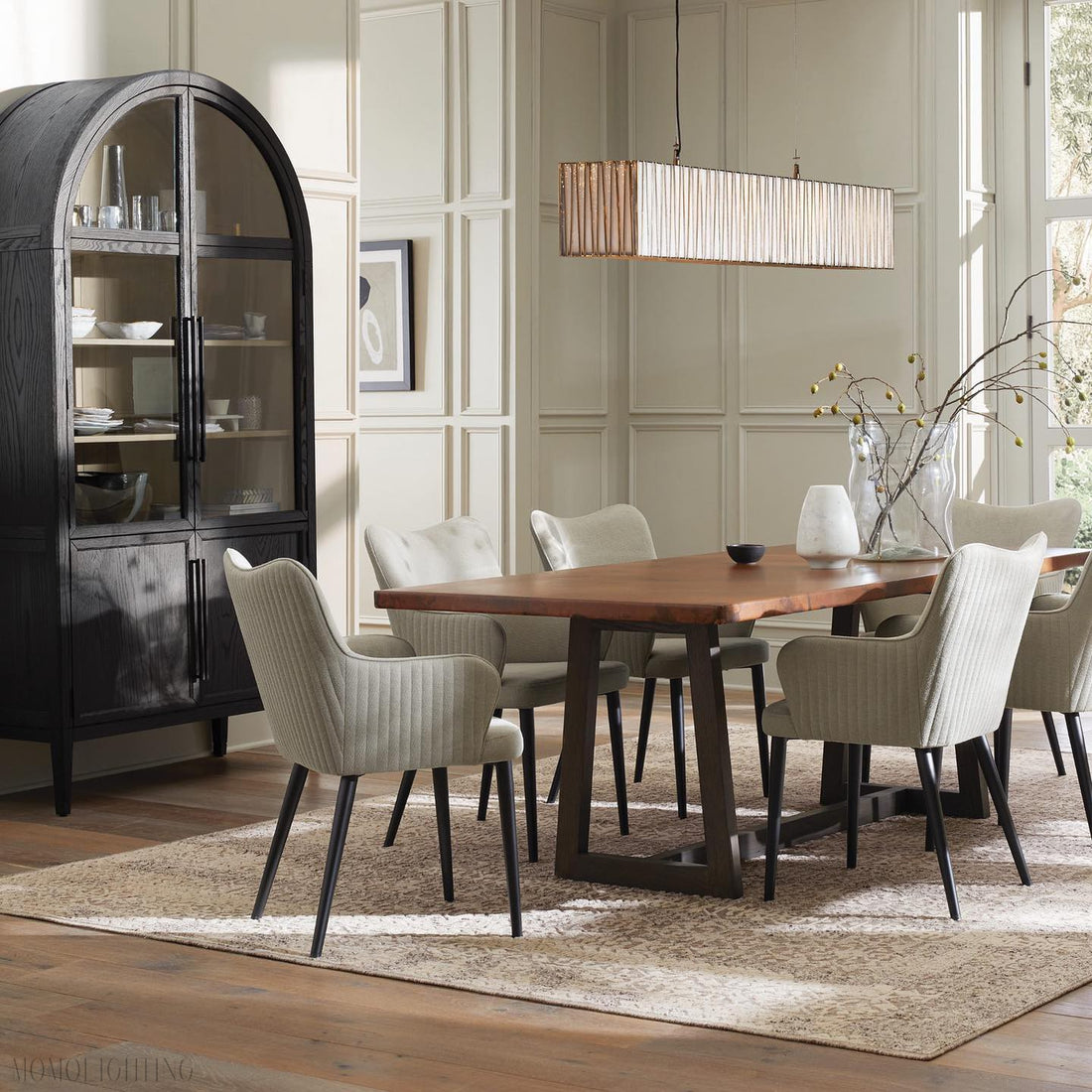 Art Glass Jeunet Rectangular Chandelier-Momo Lighting