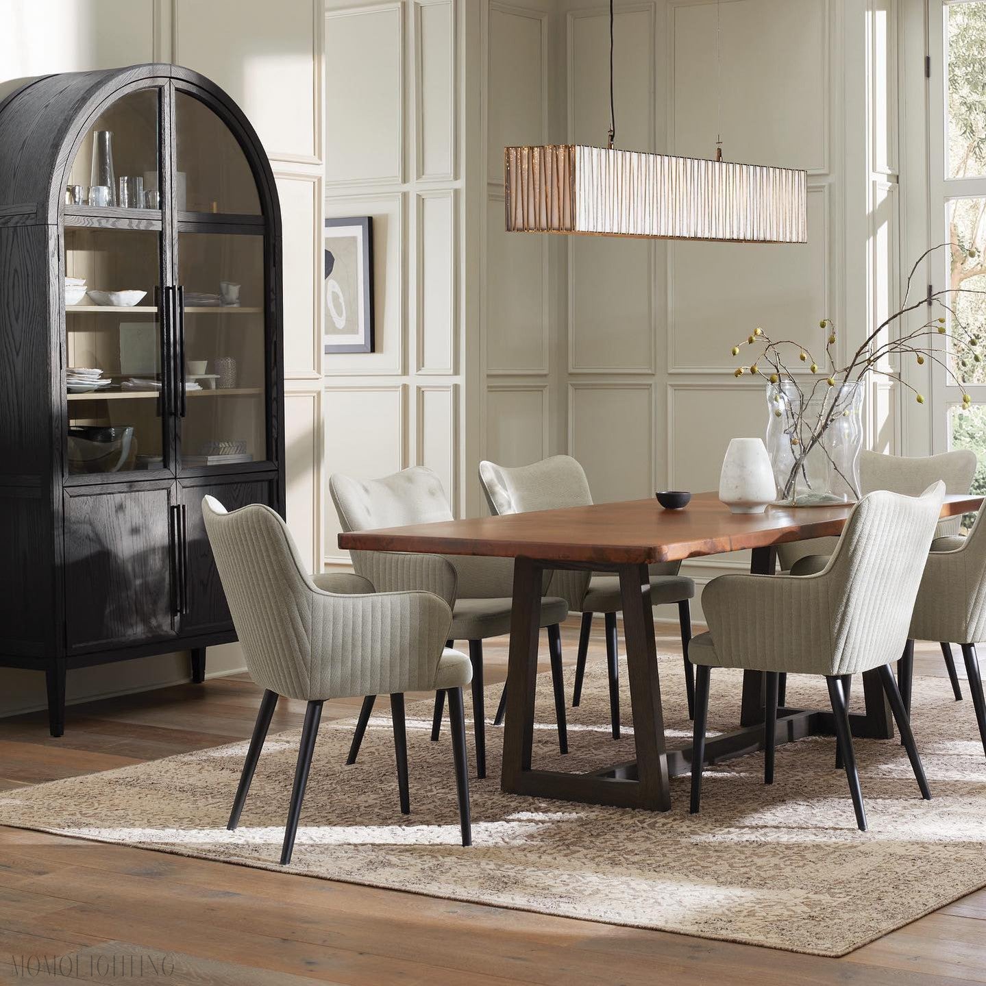 Art Glass Jeunet Rectangular Chandelier-Momo Lighting