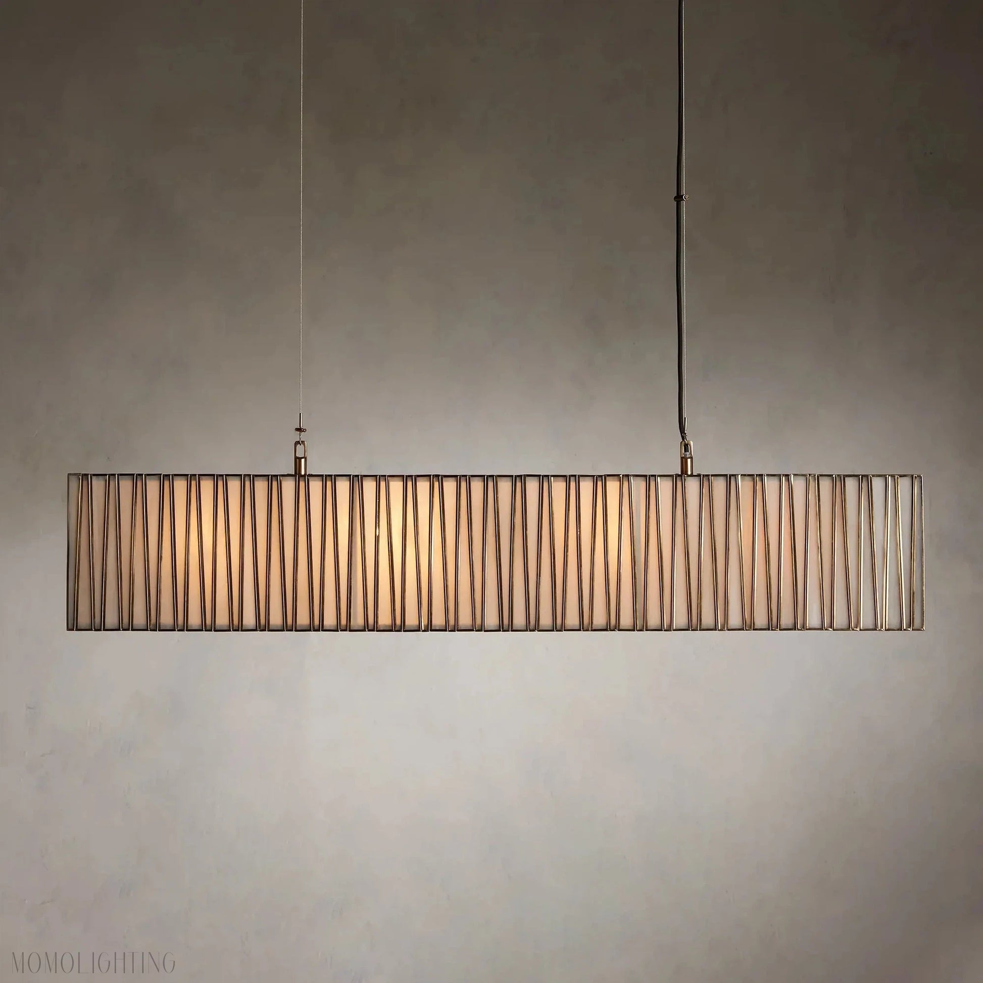 Art Glass Jeunet Rectangular Chandelier-Momo Lighting