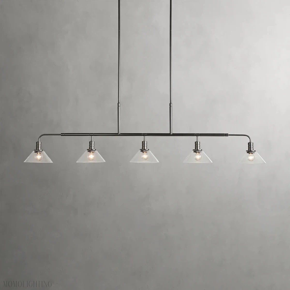Art Glass Therona Linear Chandelier-Momo Lighting