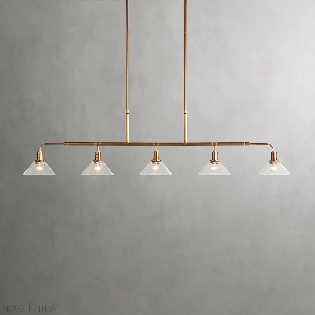Art Glass Therona Linear Chandelier-Momo Lighting
