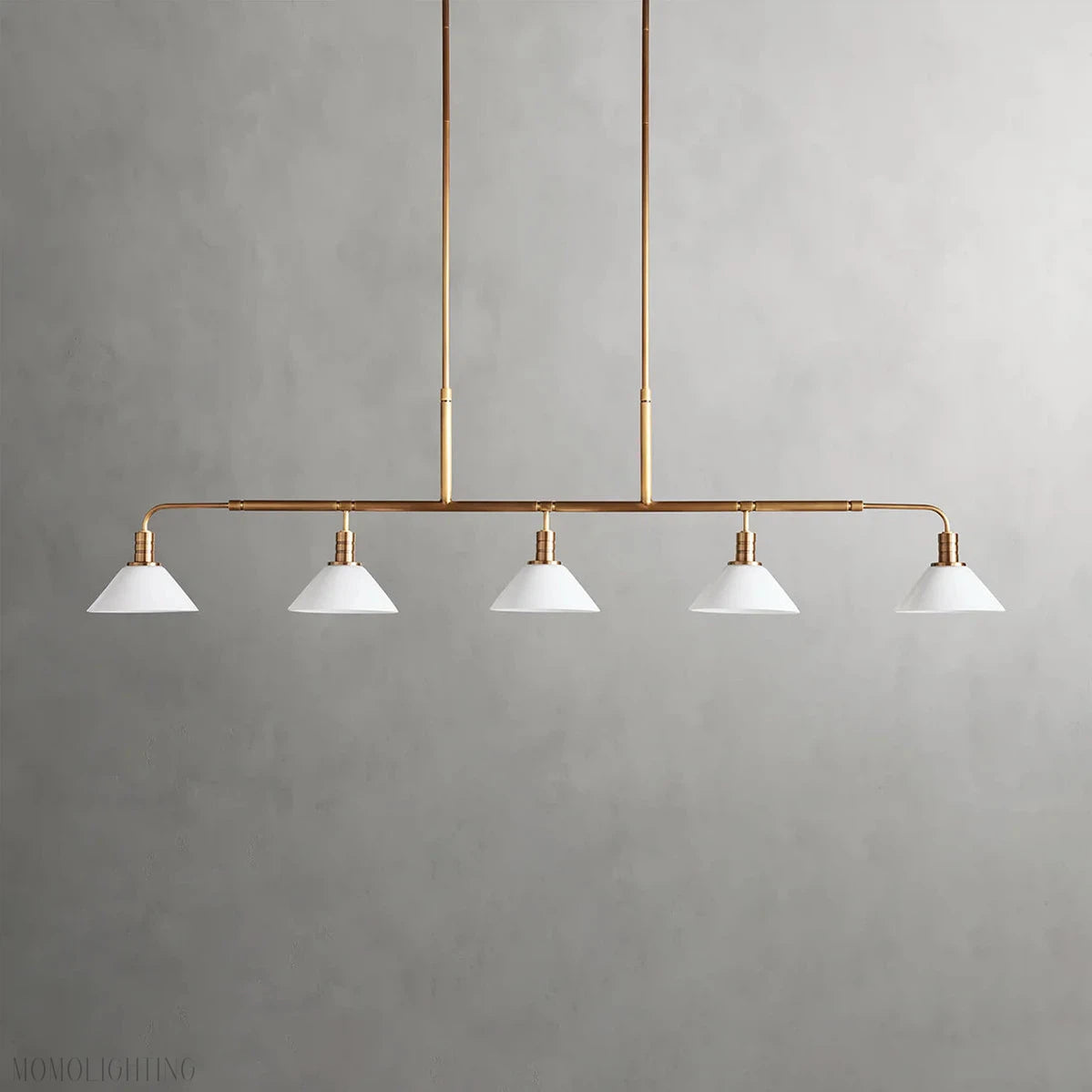Art Glass Therona Linear Chandelier-Momo Lighting