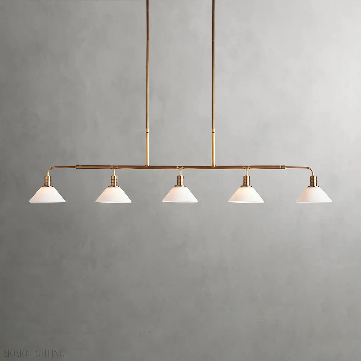 Art Glass Therona Linear Chandelier-Momo Lighting