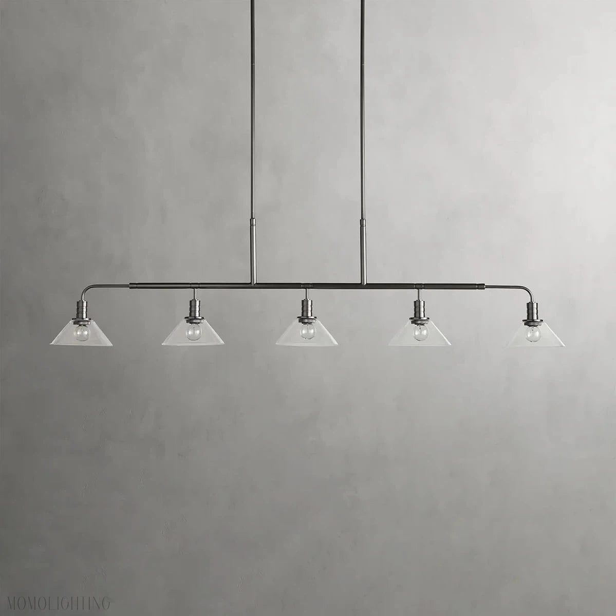 Art Glass Therona Linear Chandelier-Momo Lighting