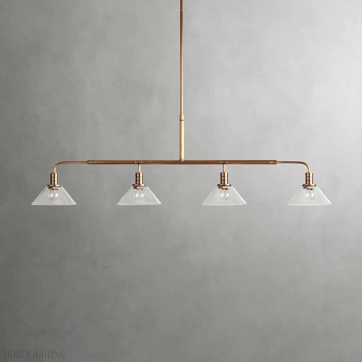 Art Glass Therona Linear Chandelier-Momo Lighting