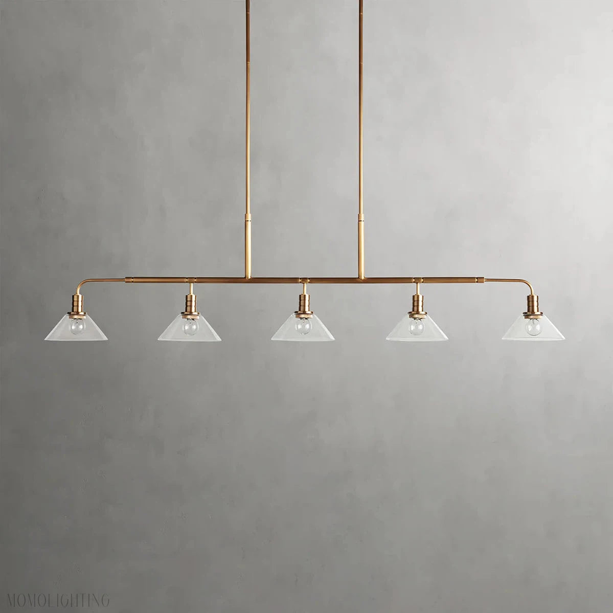 Art Glass Therona Linear Chandelier-Momo Lighting