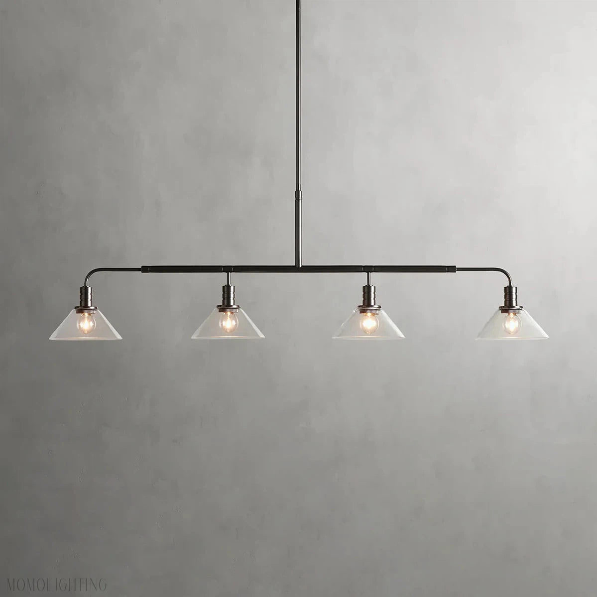 Art Glass Therona Linear Chandelier-Momo Lighting