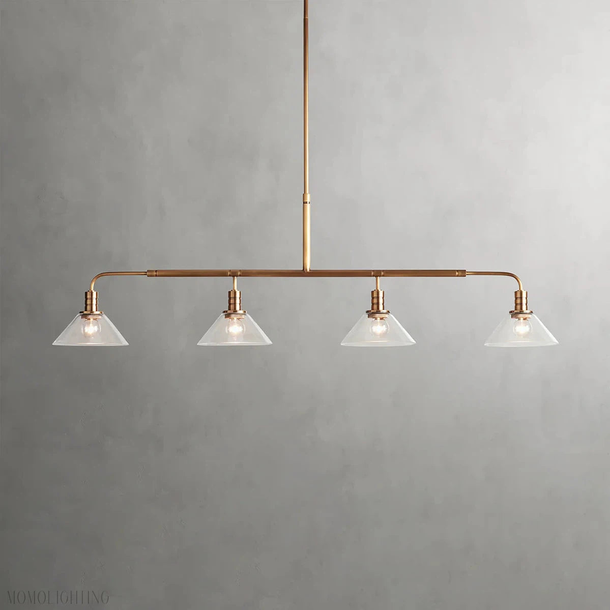 Art Glass Therona Linear Chandelier-Momo Lighting