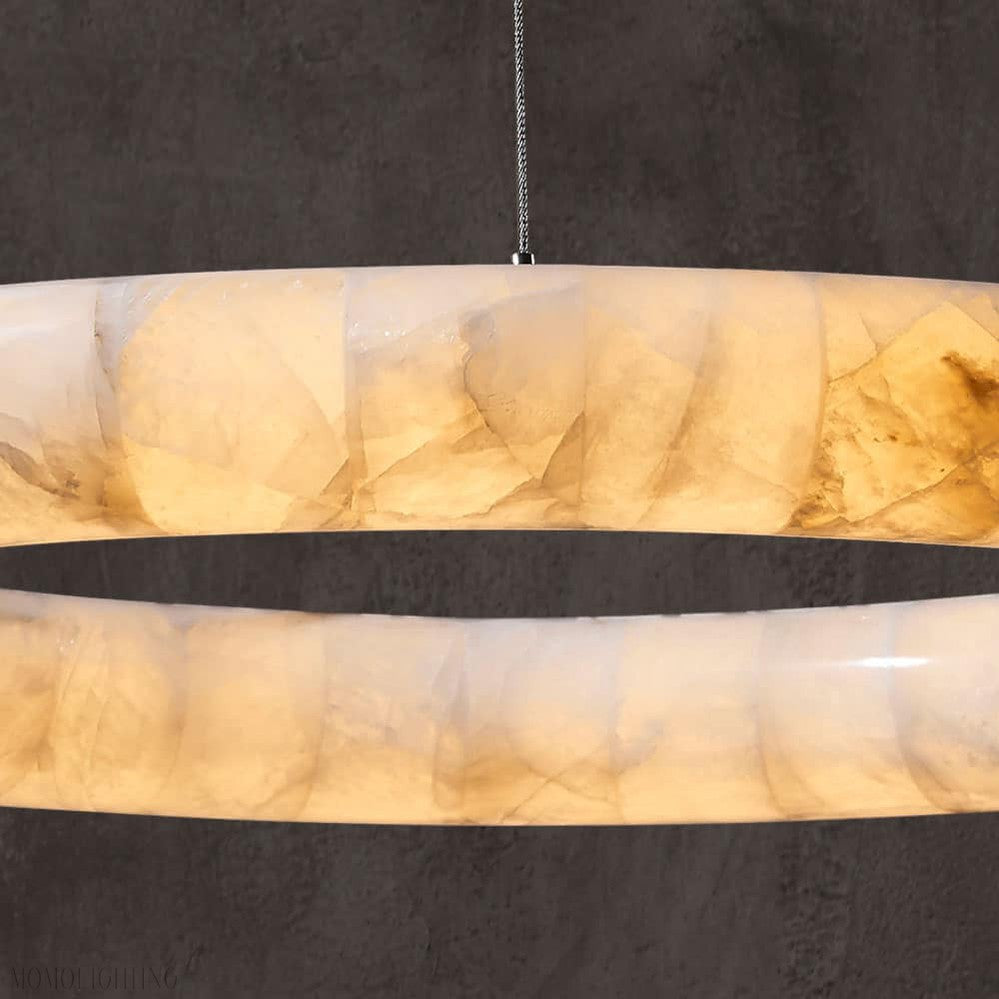 Art Rivage Calcite Curve Ring Chandelier 32" 40" 60"