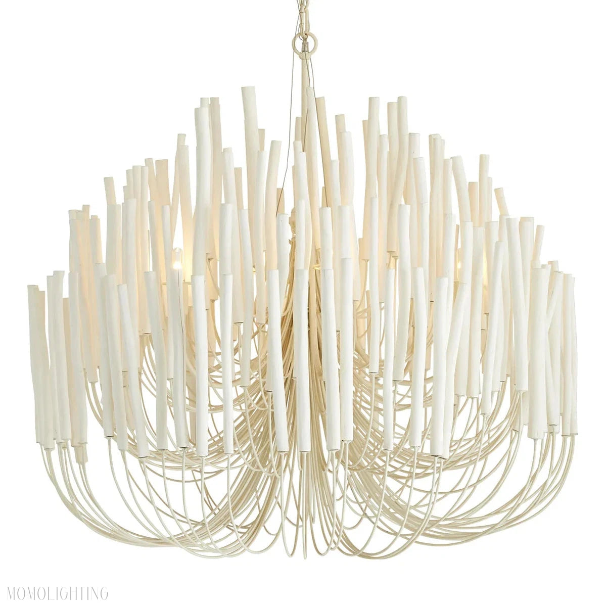 Arteriors Tilda Wide Alabaster Chandelier 21" 36"-Momo Lighting