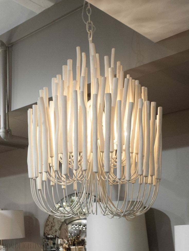 Arteriors Tilda Wide Alabaster Chandelier 21" 36"-Momo Lighting