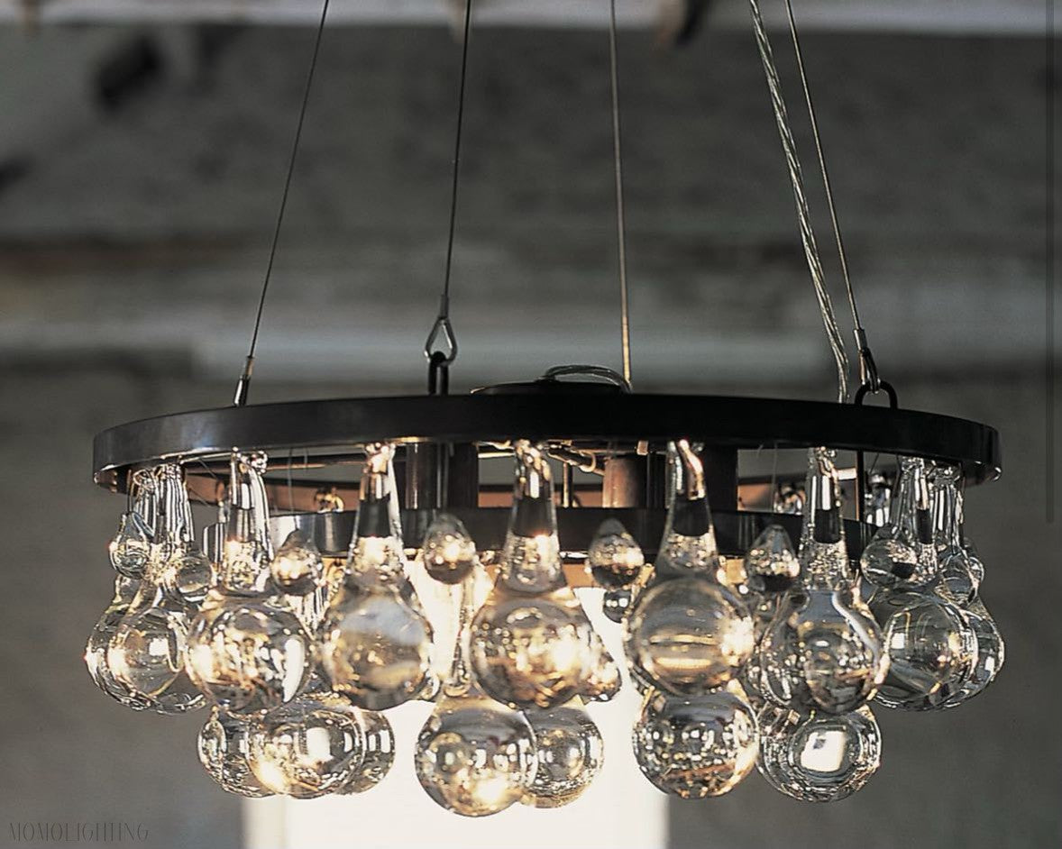 Artistic Pear Round Chandelier 18", Dining Room Round Chandelier-Momo Lighting