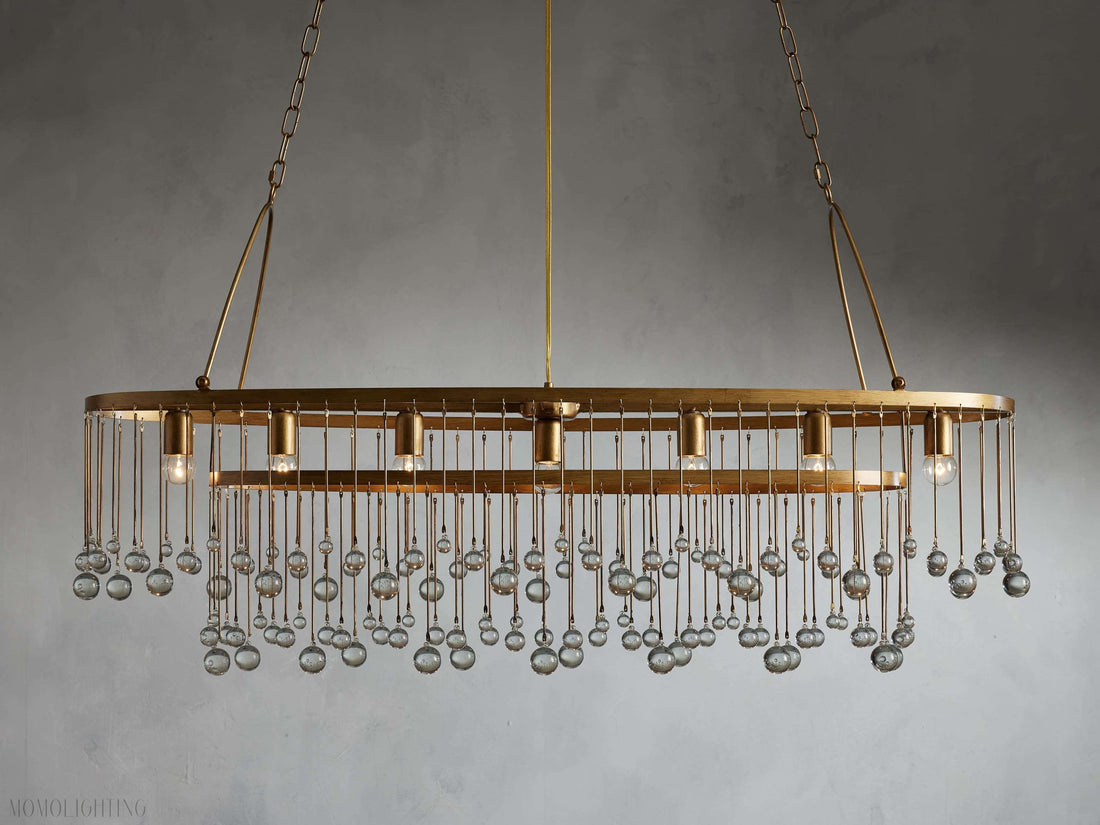 Aubrey 7 Light Oval Chandelier-Momo Lighting