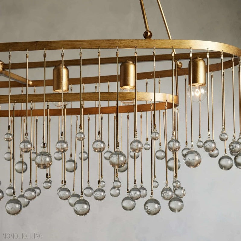 Aubrey Crystal Ball 7 Light Chandelier-Momo Lighting