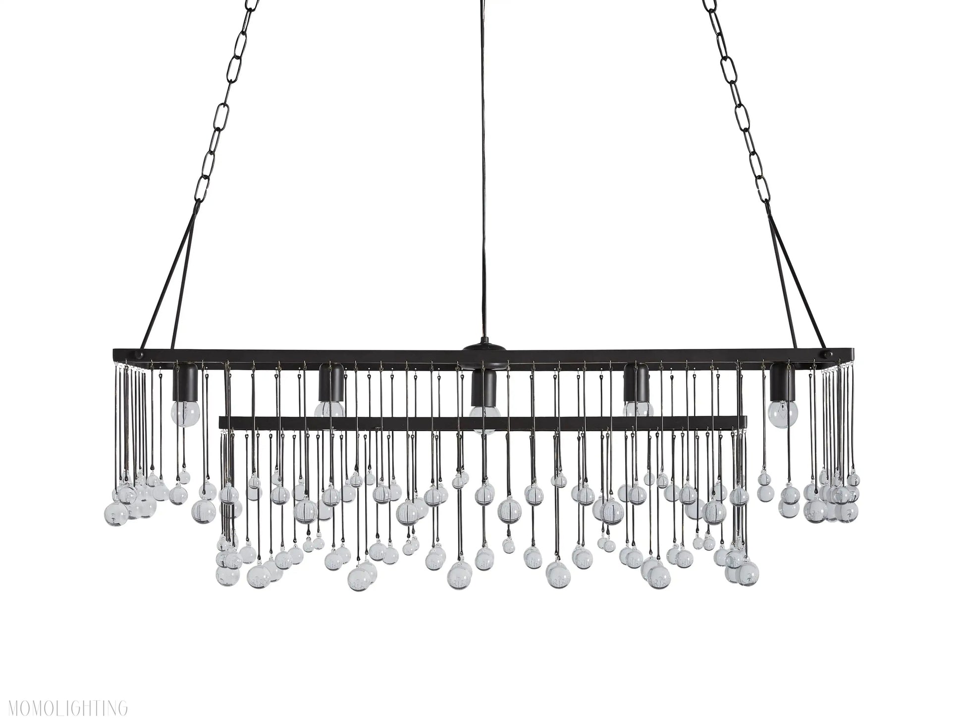 Aubrey Crystal Ball Rectangular Chandelier 47'' 60''