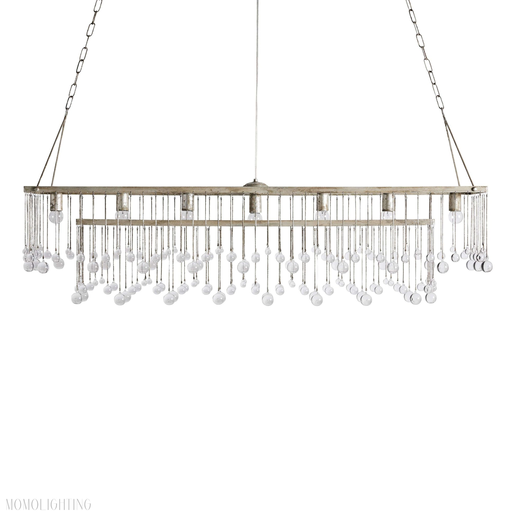 Aubrey Crystal Ball Rectangular Chandelier 47'' 60''