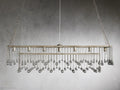 Aubrey Crystal Ball Rectangular Chandelier 47'' 60''-Momo Lighting