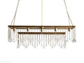 Aubrey Crystal Ball Rectangular Chandelier 47'' 60''-Momo Lighting