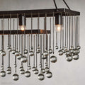 Aubrey Crystal Ball Rectangular Chandelier 47'' 60''-Momo Lighting