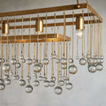 Aubrey Crystal Ball Rectangular Chandelier 47'' 60''-Momo Lighting