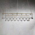 Aubrey Crystal Ball Rectangular Chandelier 47'' 60''-Momo Lighting