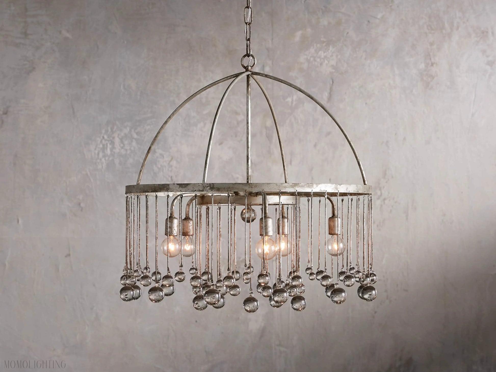 Aubrey Crystal Ball Round Chandelier 5 Light / 8 Light-Momo Lighting