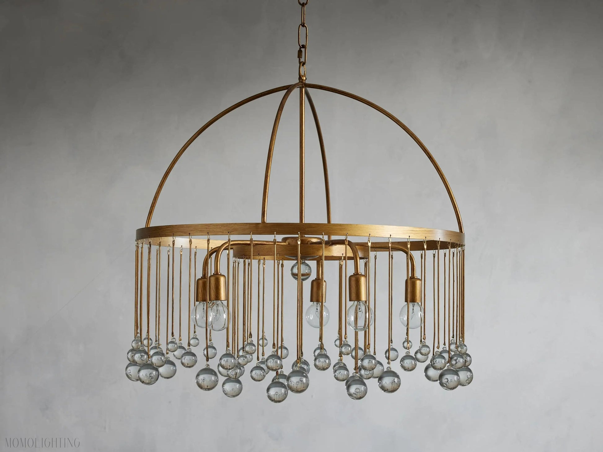 Aubrey Crystal Ball Round Chandelier 5 Light / 8 Light-Momo Lighting