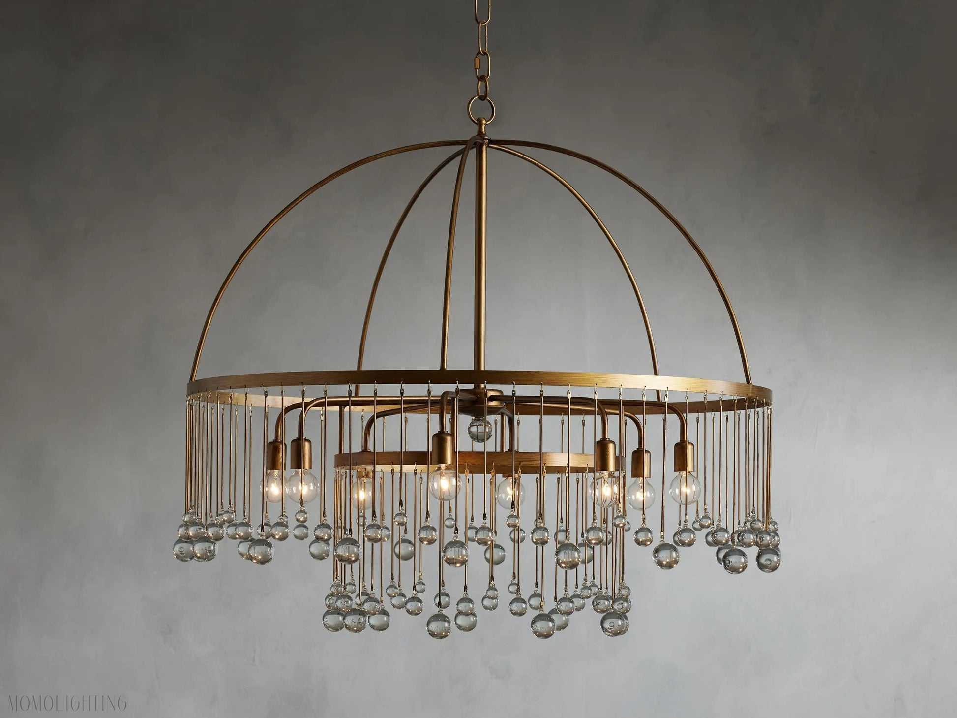Aubrey Crystal Ball Round Chandelier 5 Light / 8 Light-Momo Lighting