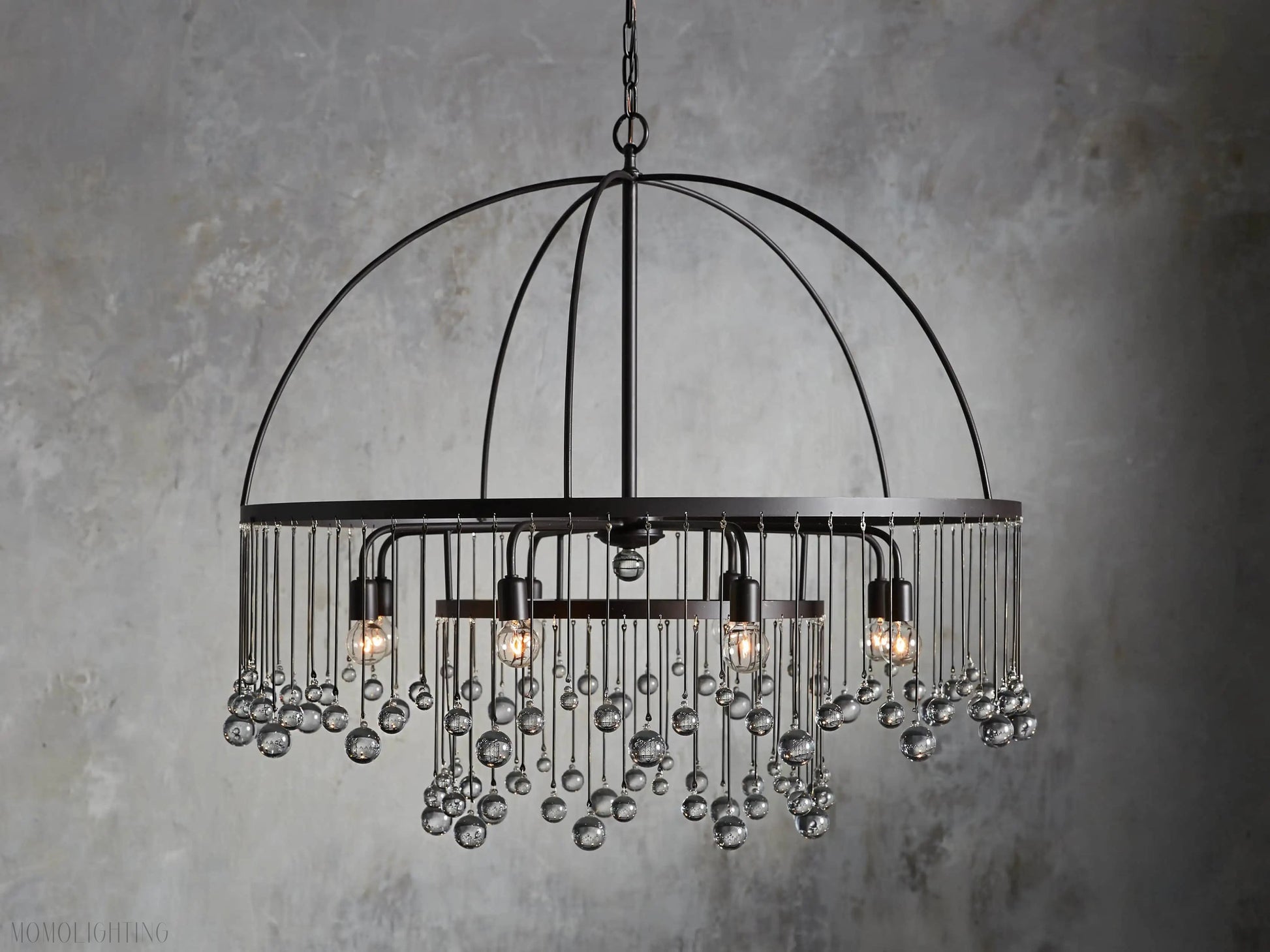 Aubrey Crystal Ball Round Chandelier 5 Light / 8 Light-Momo Lighting