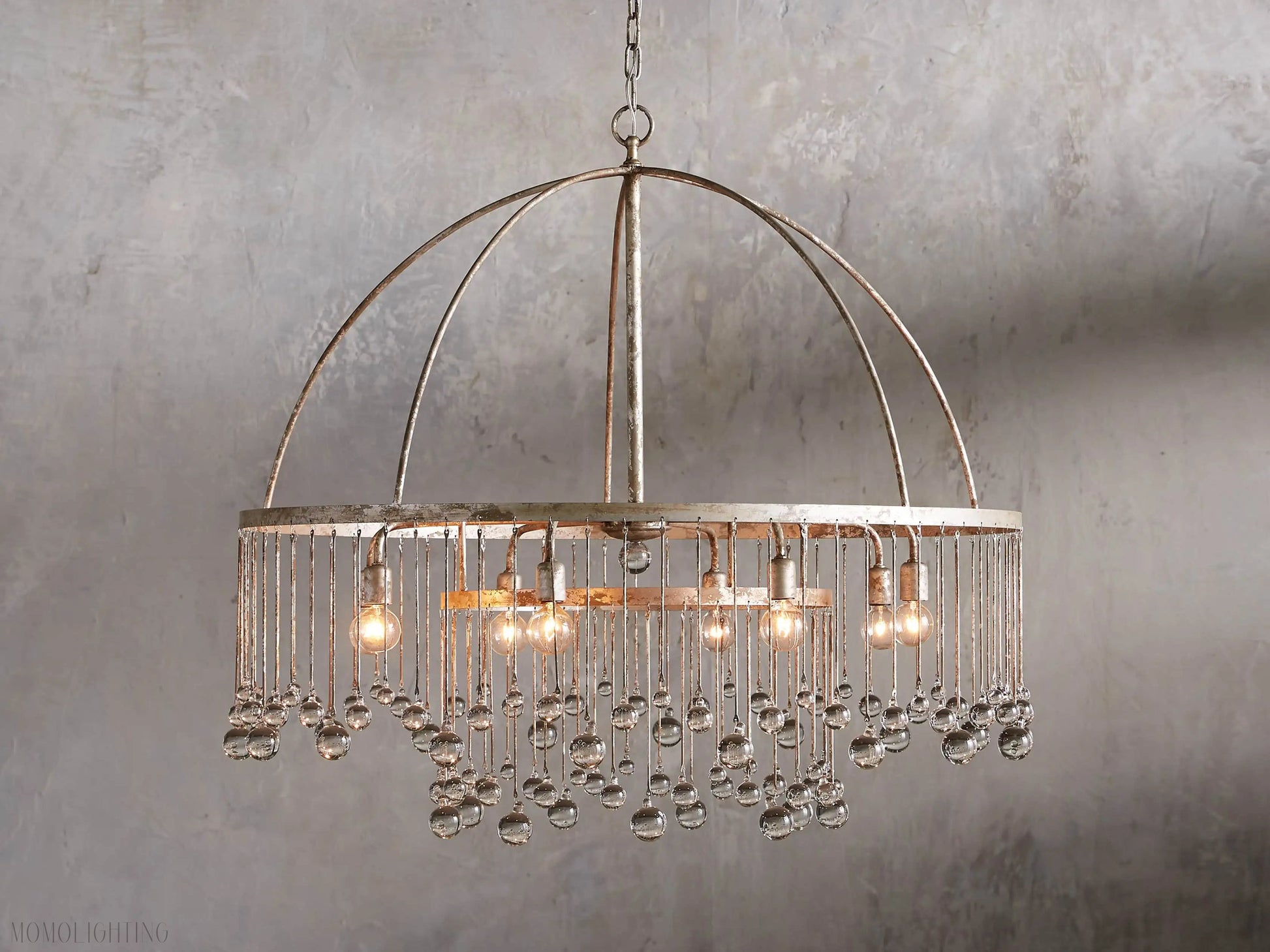Aubrey Crystal Ball Round Chandelier 5 Light / 8 Light-Momo Lighting