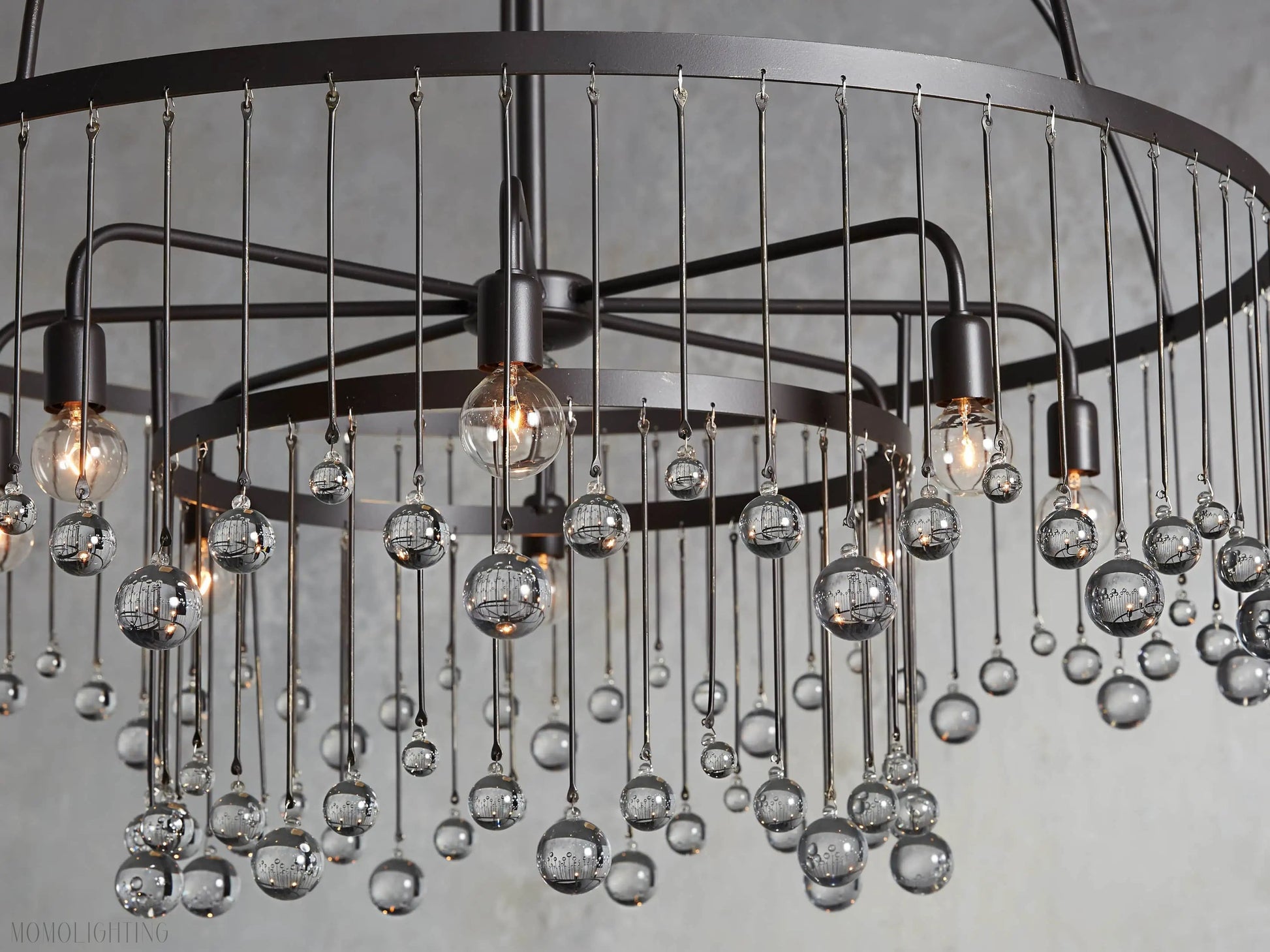 Aubrey Crystal Ball Round Chandelier 5 Light / 8 Light-Momo Lighting
