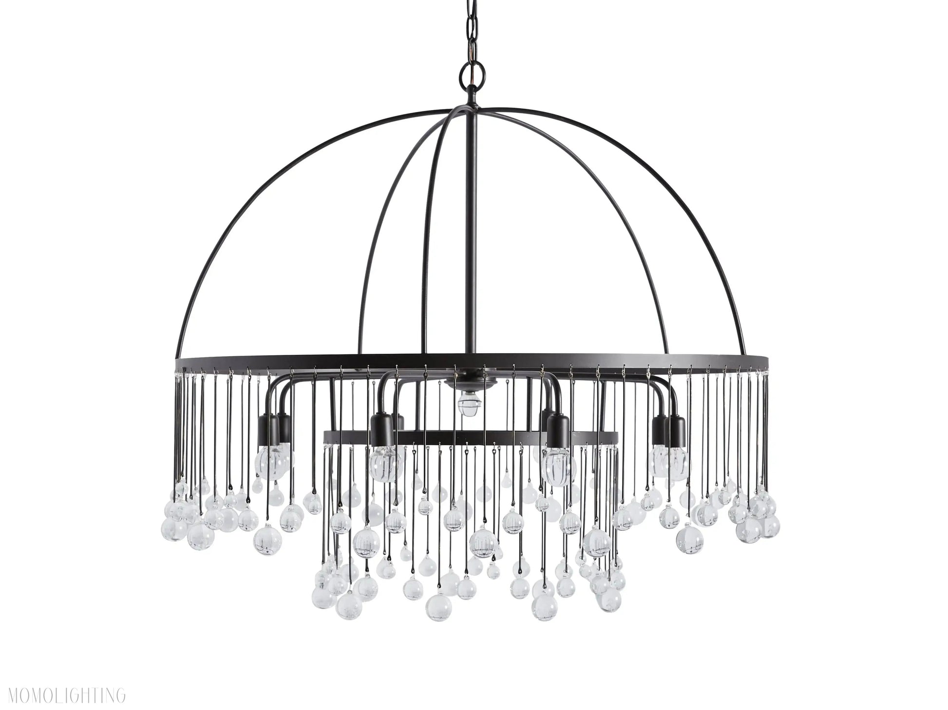 Aubrey Crystal Ball Round Chandelier 5 Light / 8 Light-Momo Lighting