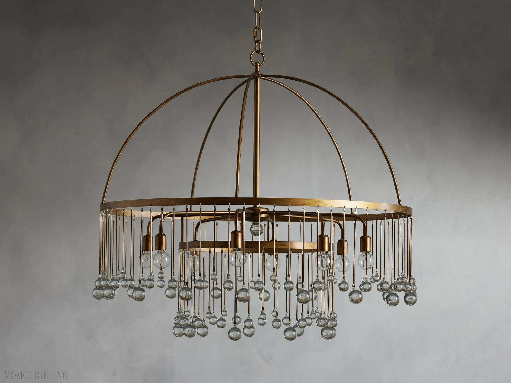 Aubrey Crystal Ball Round Chandelier 5 Light / 8 Light-Momo Lighting