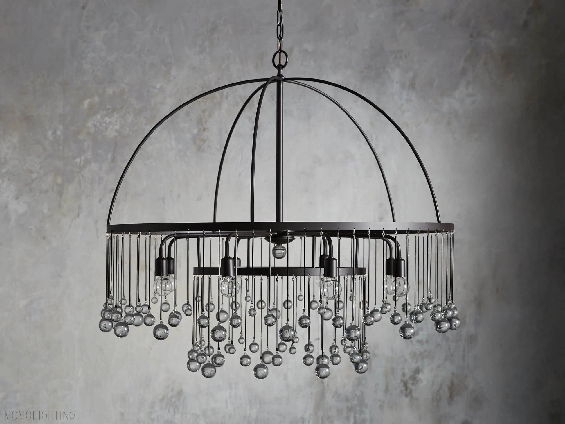 Aubrey Crystal Ball Round Chandelier 5 Light / 8 Light-Momo Lighting