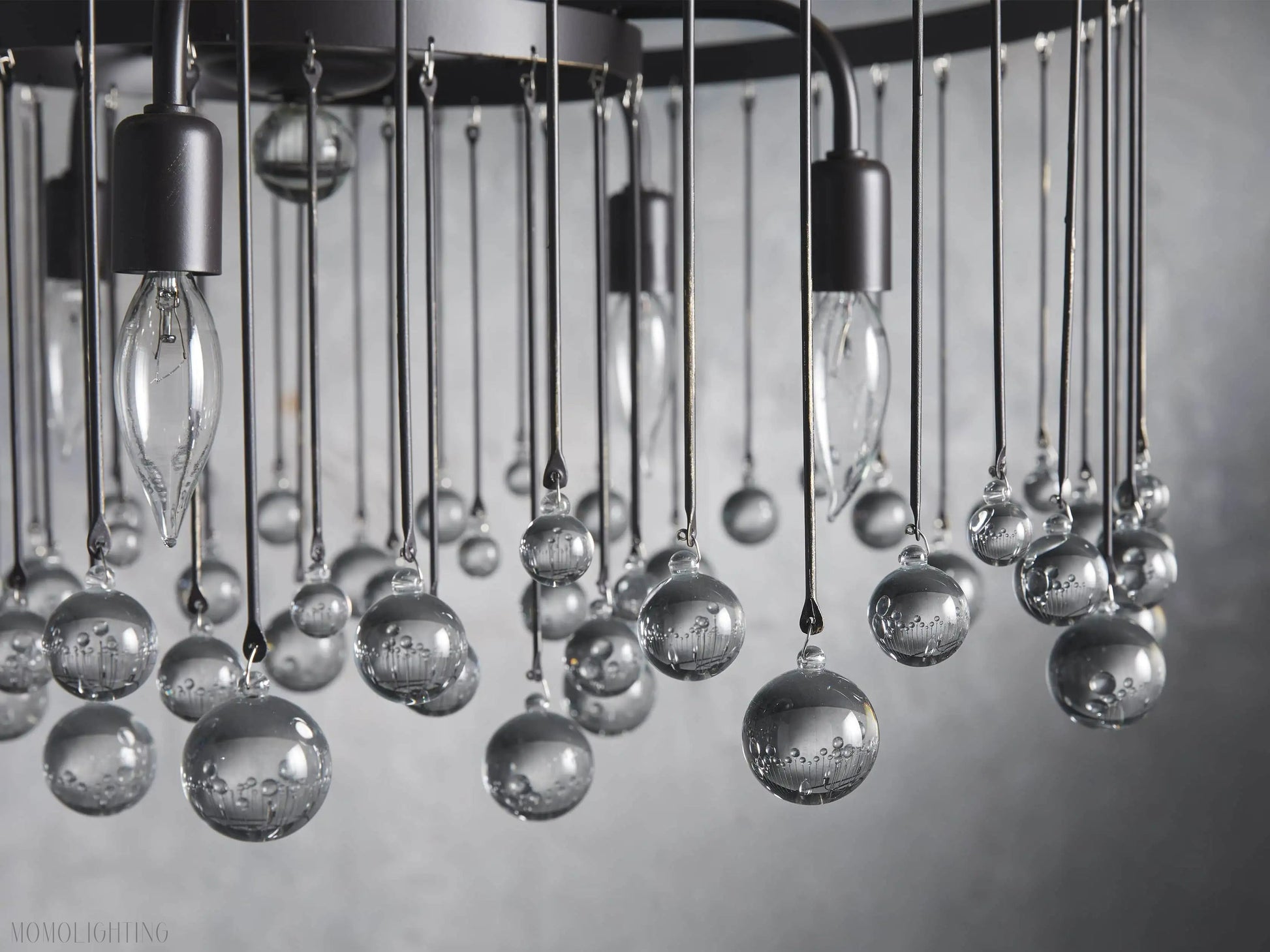 Aubrey Crystal Ball Round Chandelier 5 Light / 8 Light-Momo Lighting