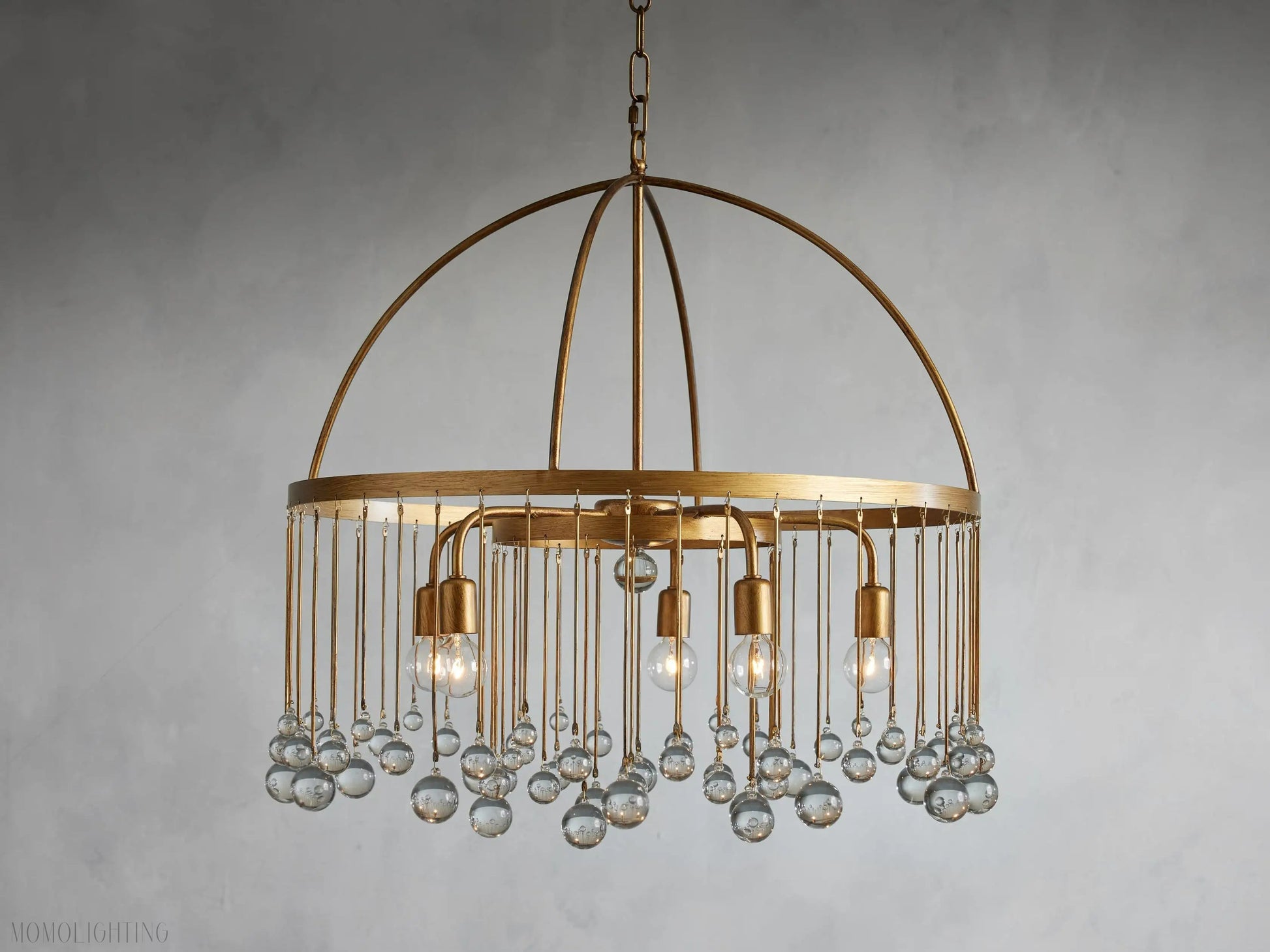 Aubrey Crystal Ball Round Chandelier 5 Light / 8 Light-Momo Lighting