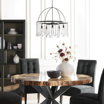 Aubrey Crystal Ball Round Chandelier 5 Light / 8 Light-Momo Lighting