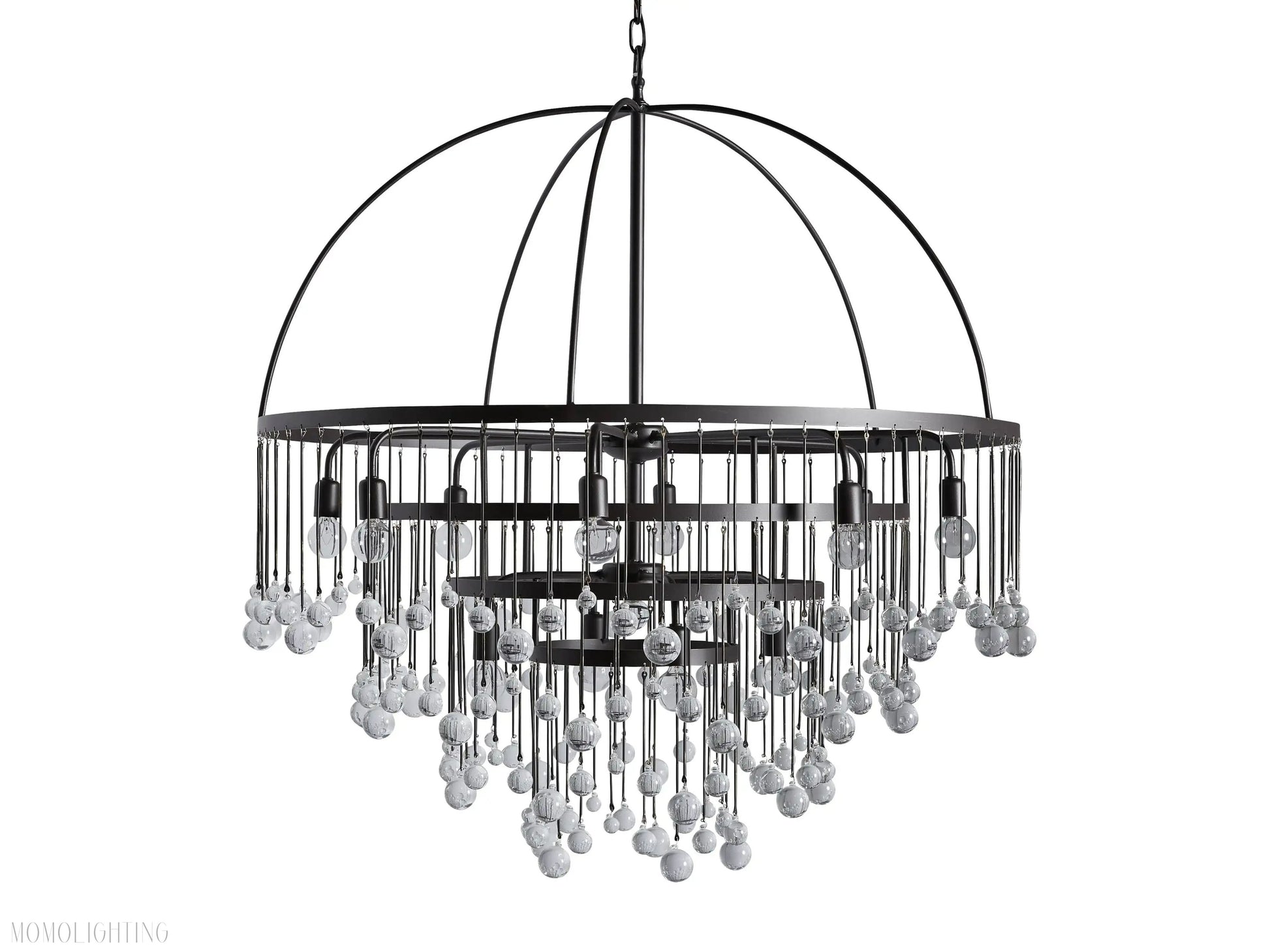 Aubrey Modern Crystal Ball 4 Tier Chandelier