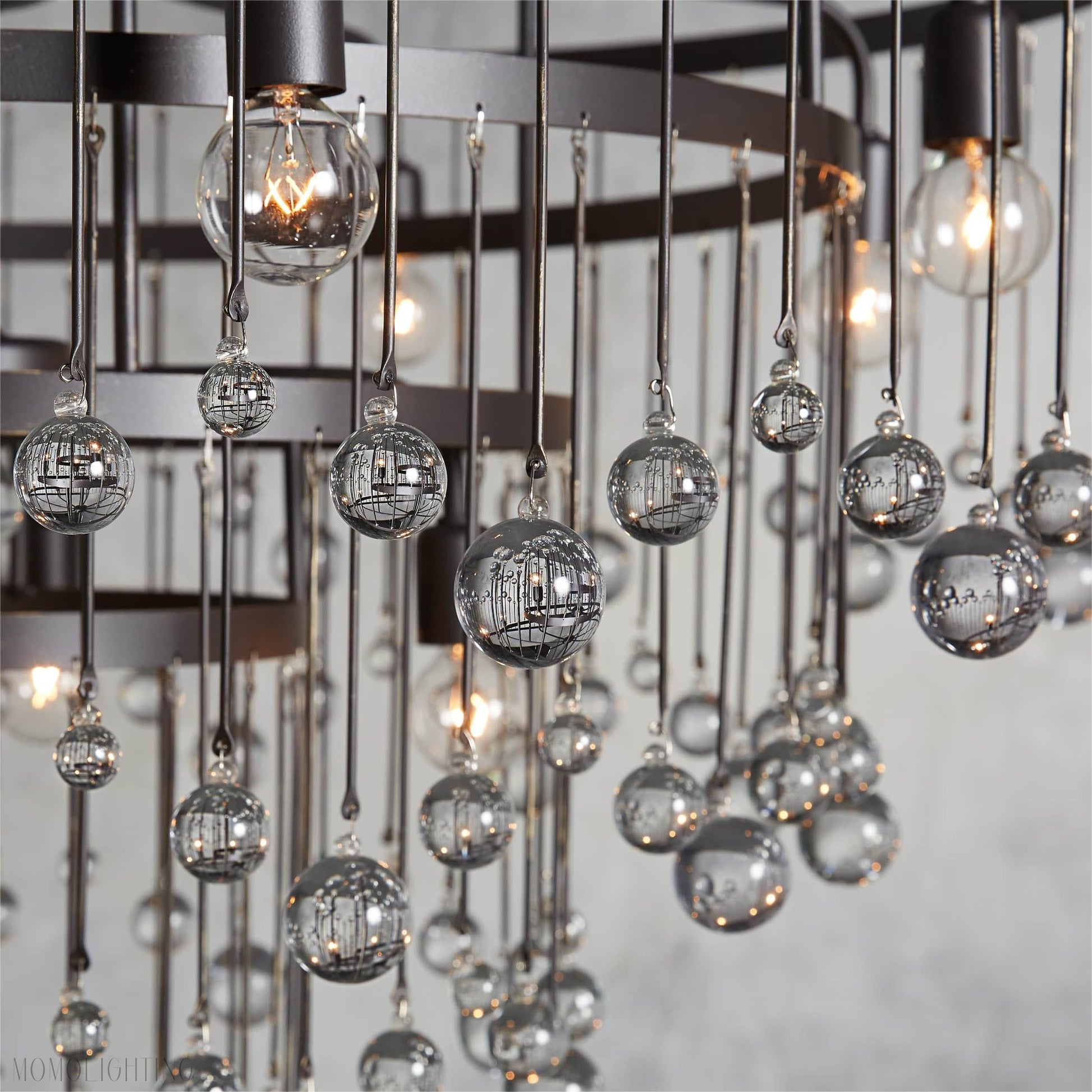 Aubrey Modern Crystal Ball 4 Tier Chandelier