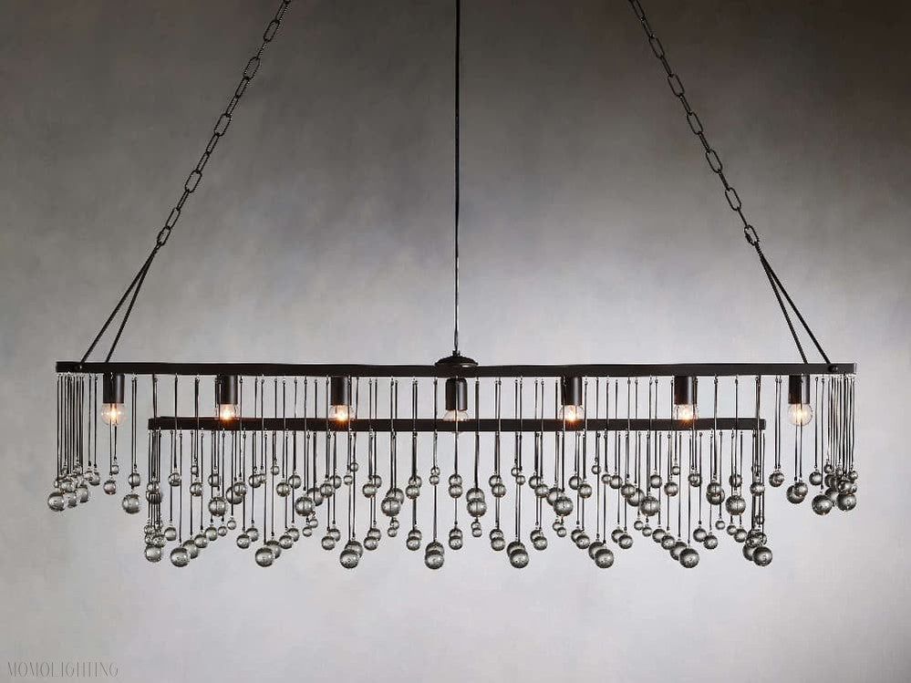 Aubrey Rectangular Chandelier-Momo Lighting