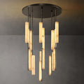 Audon Alabaster Round Chandelier-Momo Lighting