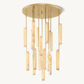 Audon Alabaster Round Chandelier-Momo Lighting