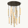 Audon Alabaster Round Chandelier-Momo Lighting