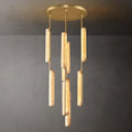 Audon Alabaster Round Chandelier-Momo Lighting