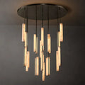 Audon Alabaster Round Chandelier-Momo Lighting