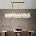 August Mordern Marble Linear Chandelier( Chains Version)-Momo Lighting