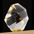 Faceted Crystal Masonry Wall Sconce, Brass