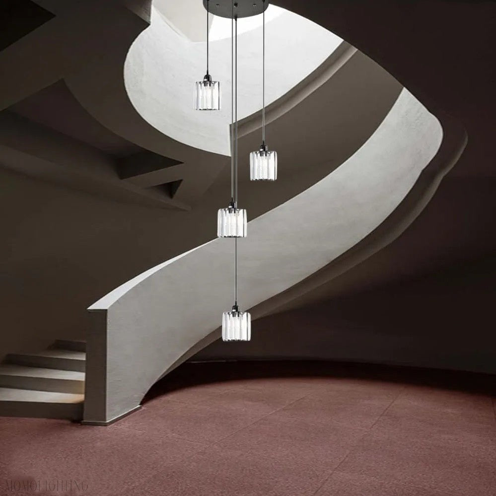 Ava Crystal Drop Chandelier 11.8''D-Momo Lighting