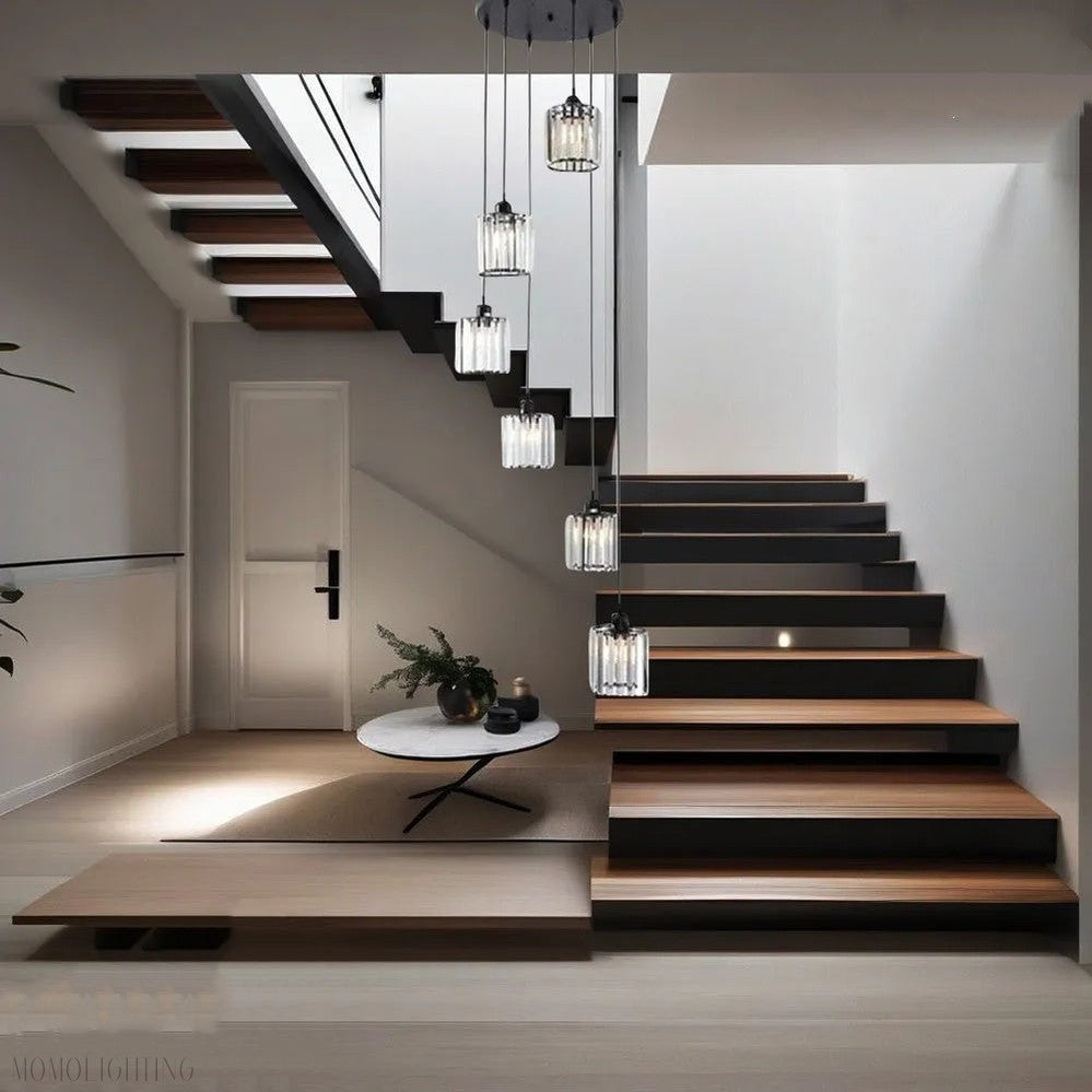 Ava Crystal Drop Chandelier 11.8''D-Momo Lighting